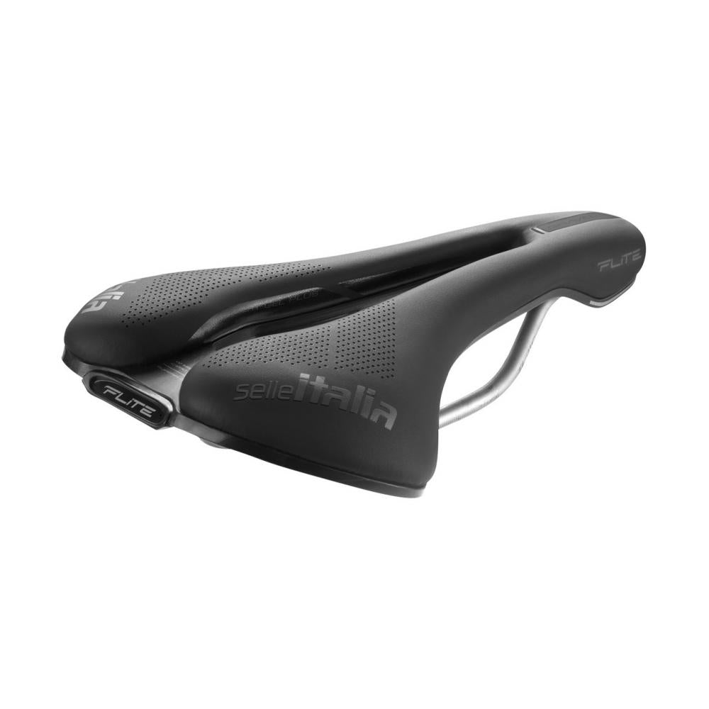 Selle Italia Flite Boost Gravel TI 316 Superflow Unisex Sattel L3 - Fibra-Tek Bezug, Light-Gel-Einsatz, Titanstreben Ø7 mm, Entlastungsöffnung (Superflow), 145×250 mm