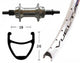Bike-Parts Laufrad Hinterrad 26x1.90 Zoll Schraubkranz silber Vollachse 36-Loch Rodi Airline 1 silber Nirosta-Speichen