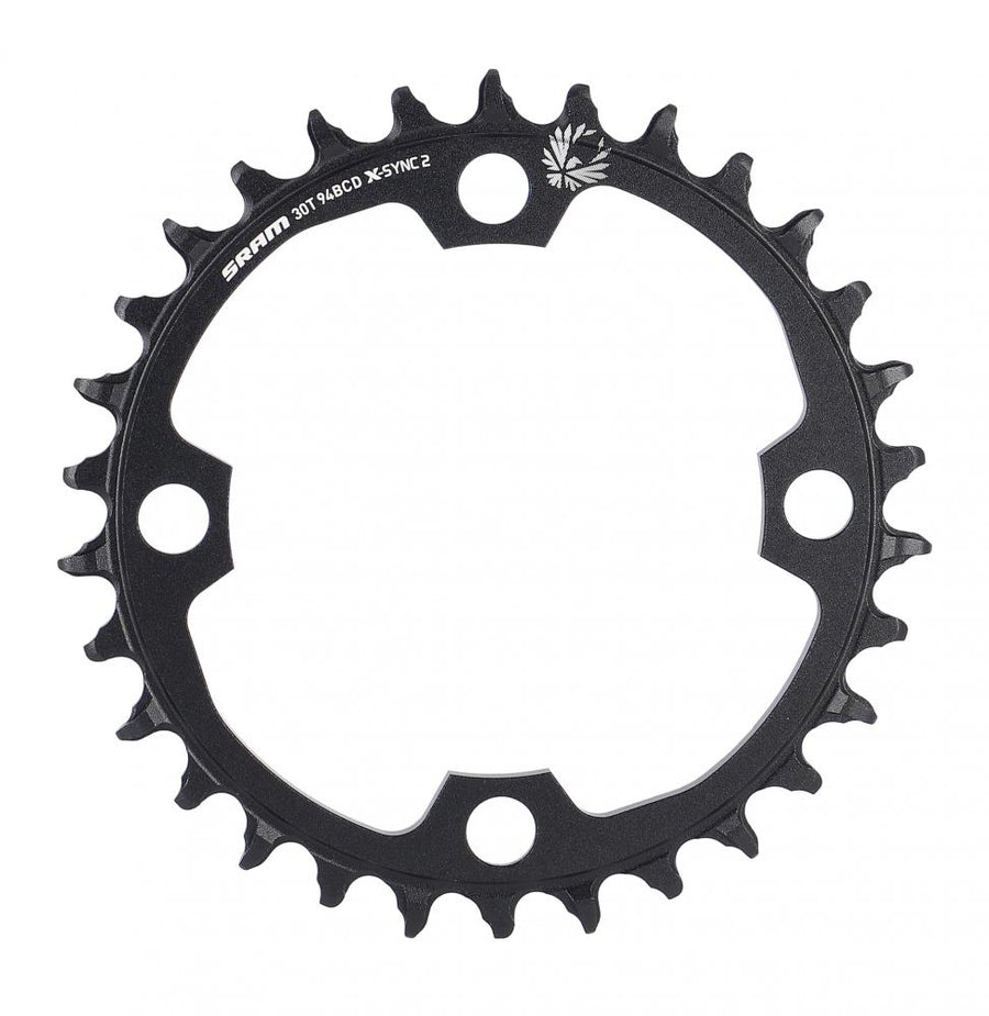 Schwarzes SRAM X-Sync E-MTB Kettenblatt 30T 94 BCD für präzise Kraftübertragung.