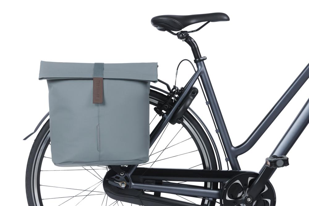 Basil Doppelpacktasche City graphite blue 12x29x30 cm 28 bis 32l