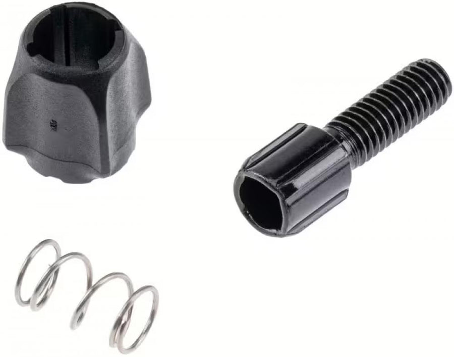 SRAM Stellschraube für Eagle 90/70 Transmission: schwarze Einstellkappe, Schraube und Feder.