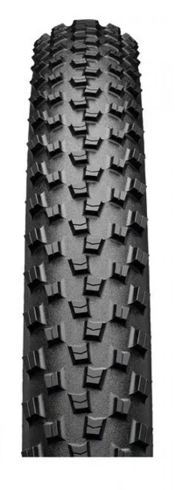 Profilansicht des Continental Cross King 24x2.00 MTB-Reifens in Schwarz mit markantem Allround-Stollenprofil.