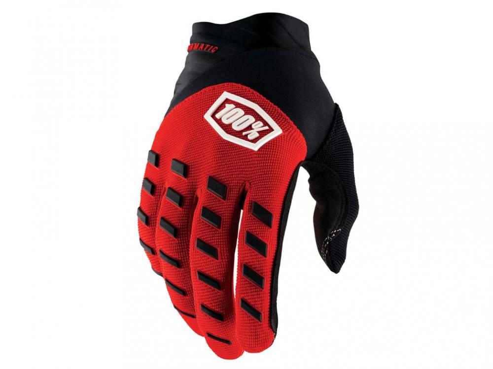 100% Airmatic Youth Gloves L Red/Black - robuster MTB-Handschuh für junge Rider