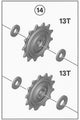 SHIMANO Leit u.Spannrolle f.RD-M9260-11L Ersatzteil - 9260-11, 11L