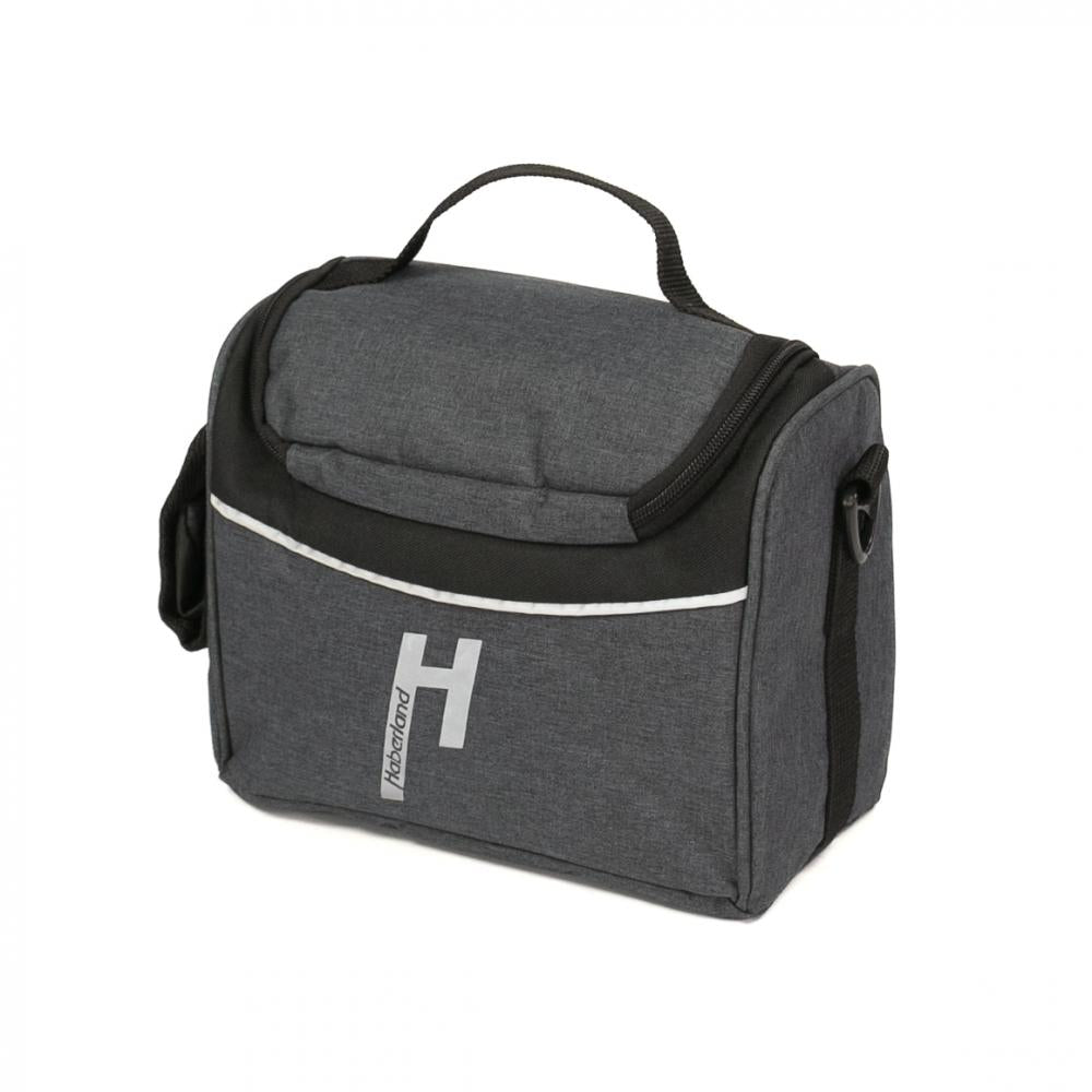 Haberland Lenkertasche 5l Siebensachen anthrazit - praktische Lenkertasche für Alltag und Tour