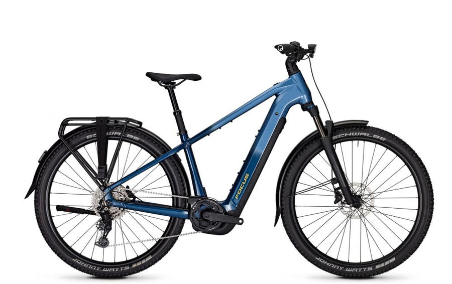 Focus AVENTURA² 6.7 E-Trekkingbike 29 Zoll Diamant M 42 Zentimeter - Bosch Performance Line, 540 Wh, Shimano Cues 9-fach, blau