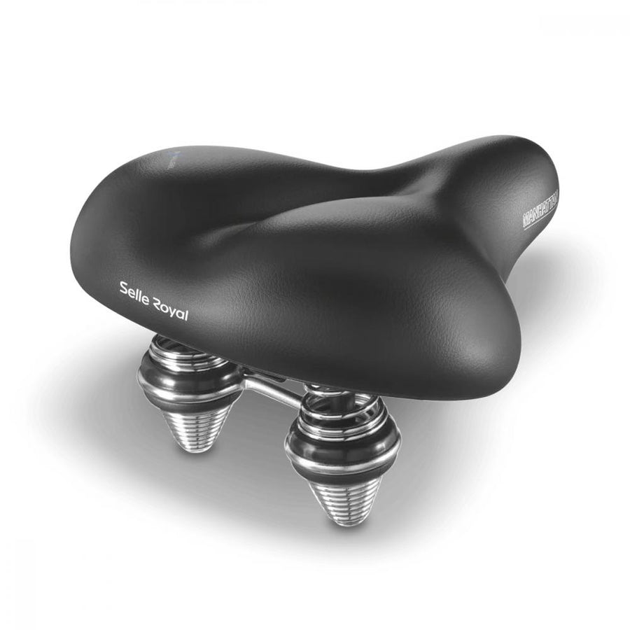 Selle Royal Manhatten Premium Fahrradsattel schwarz, Unisex, 270x245mm, gefedert für entspanntes Fahren.