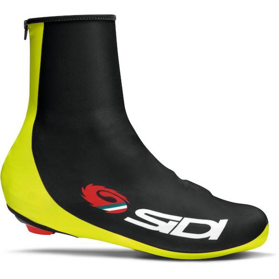 Sidi Chrono Plus Überschuhe Schwarz/Gelb Fluo Gr. 37-40 - Aerodynamischer Schuhüberzug
