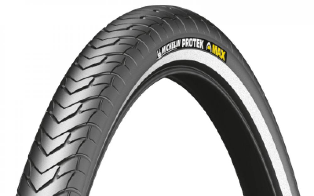 Michelin Protek Max Fahrradreifen 24x1.85 schwarz, Reflexstreifen, E-25, Drahtreifen.