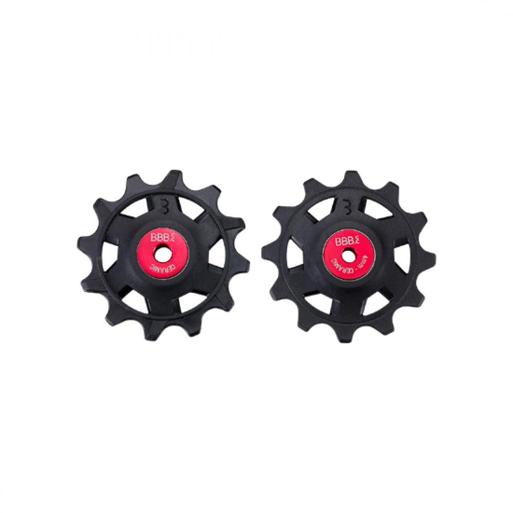 BBB Cycling derailleur pulleys RollerBoys 12T-12T 12Z schwarz - leichte, laufruhige Keramik-Umlenkrollen