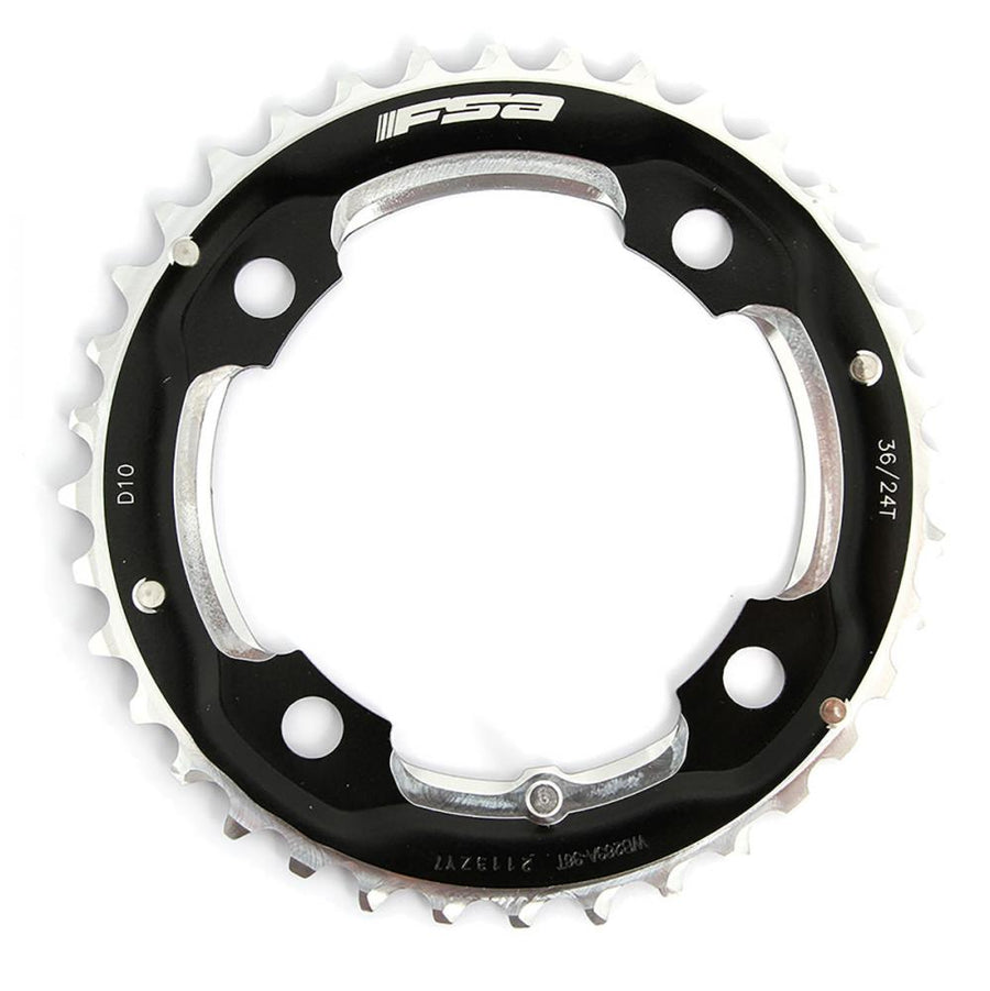 FSA Kettenblatt MTB Pro 4-Arm 2x 104 mm x 36 T Schwarz - präzises Schalten für dein MTB