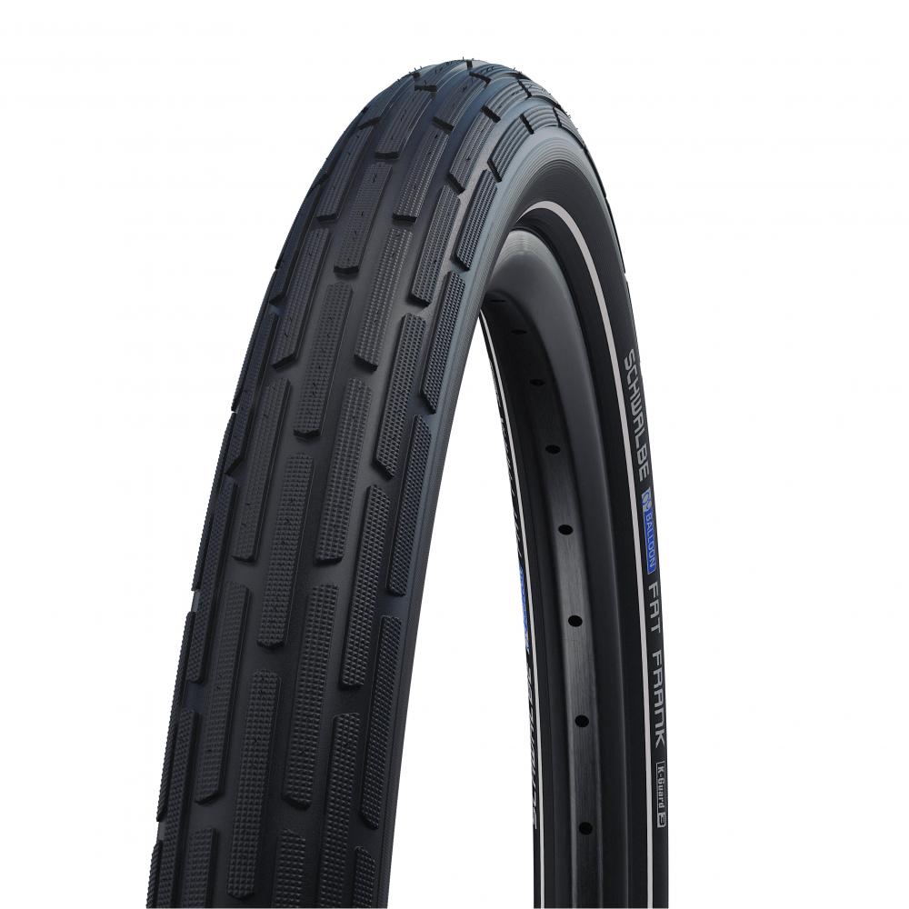 Schwalbe Fat Frank 26x2.35 Fahrradreifen in Schwarz mit K-Guard Pannenschutz und markantem HS375 Profil.