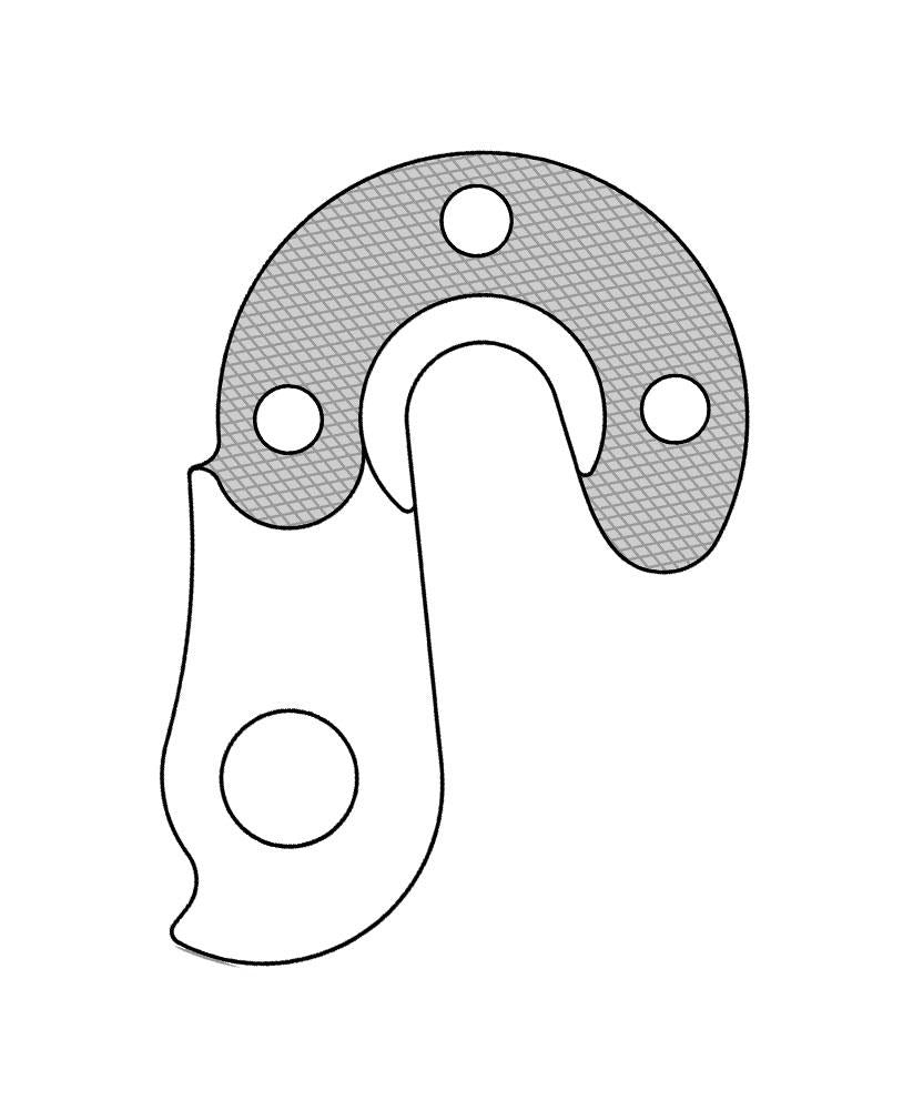 Marwi GH-279 Schaltauge inkl. Schrauben - Aluminium, passend für Stevens & Fondriest, silber