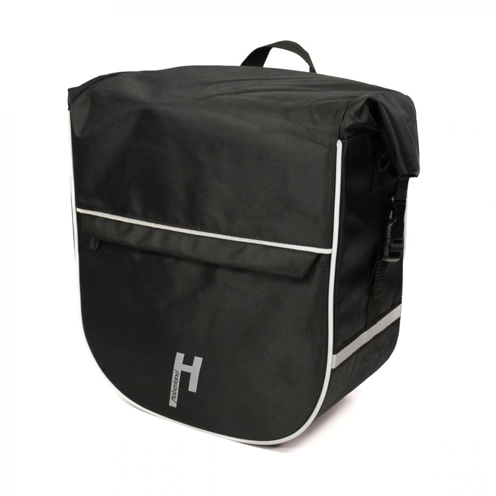 Haberland Einzeltasche eMotion schwarz/reflex - robuste Fahrradtasche für Alltag und Tour