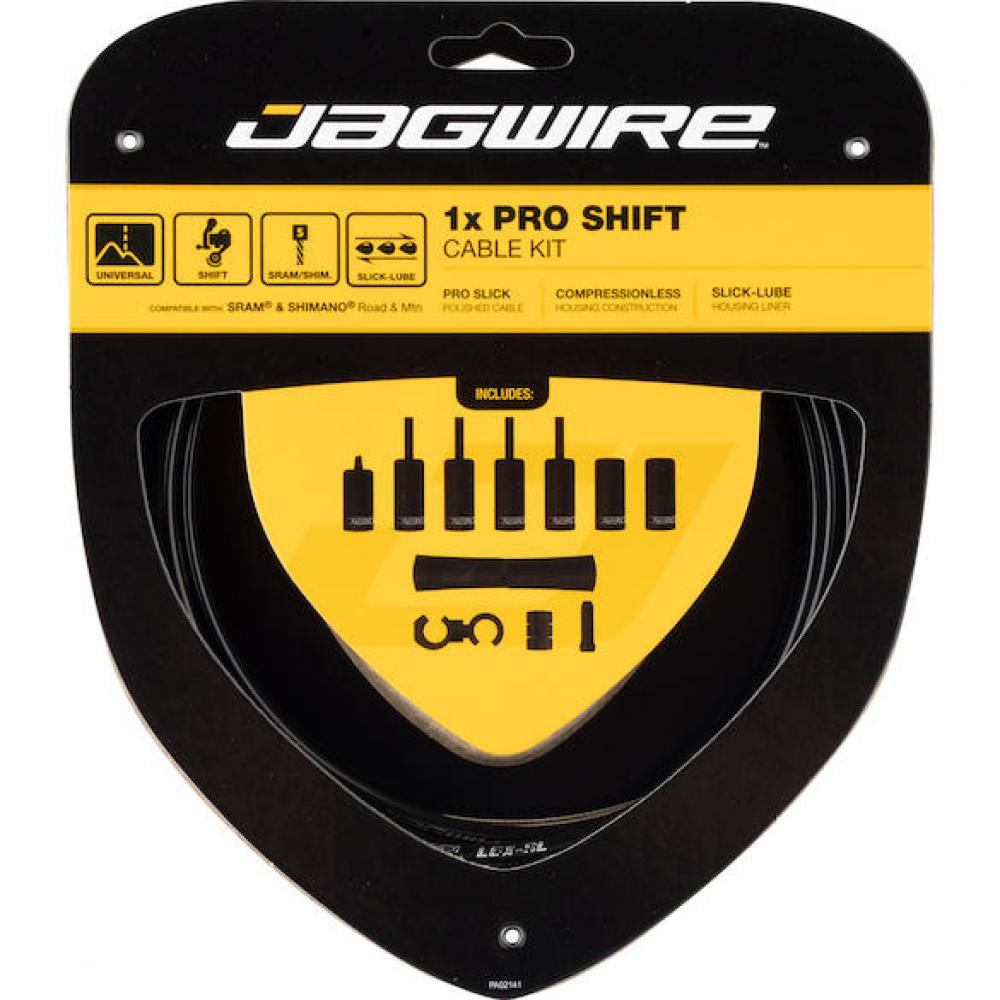 Jagwire Schaltzugset Road & Mountain Pro 1x Schwarz - präzise Schaltperformance