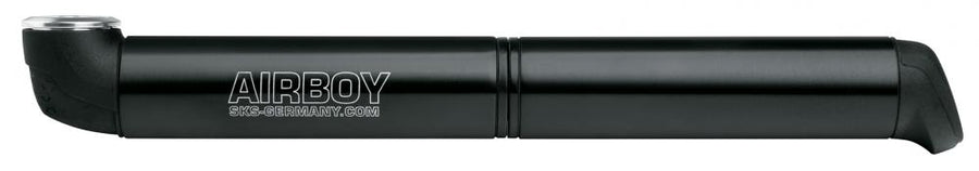 SKS Airboy Minipumpe  Kompakte, leistungsstarke Fahrradpumpe für Unterwegs  Mit Druck bis 8 bar  Ideal für Schrader- und Presta-Ventile  Robustes Design für jedes Abenteuer