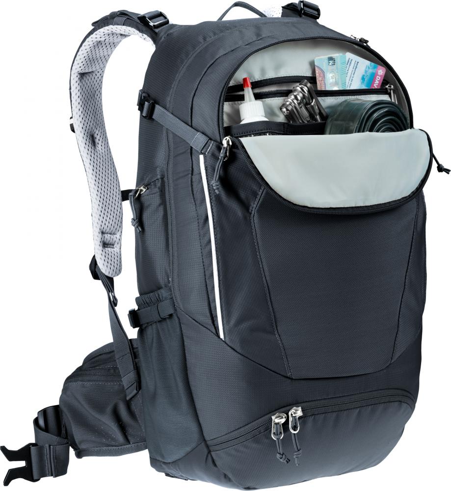 Deuter Trans Alpine 24 Fahrradrucksack 24 Liter Schwarz - ideal für Mehrtagestouren und MTB