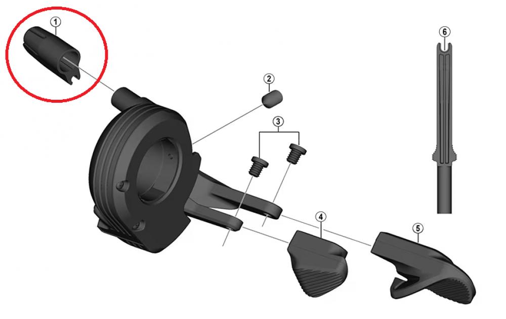 SHIMANO Kabeltülle SW-M9050 - Di2 Schaltkabel-Führung, ca. 2 g