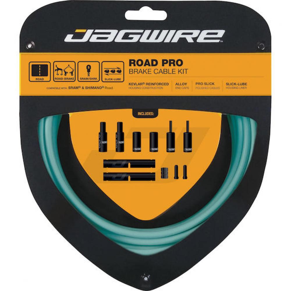 Jagwire Bremszugset Road Pro Standardlänge Bianchi Celeste - präzise Rennrad-Bremsperformance