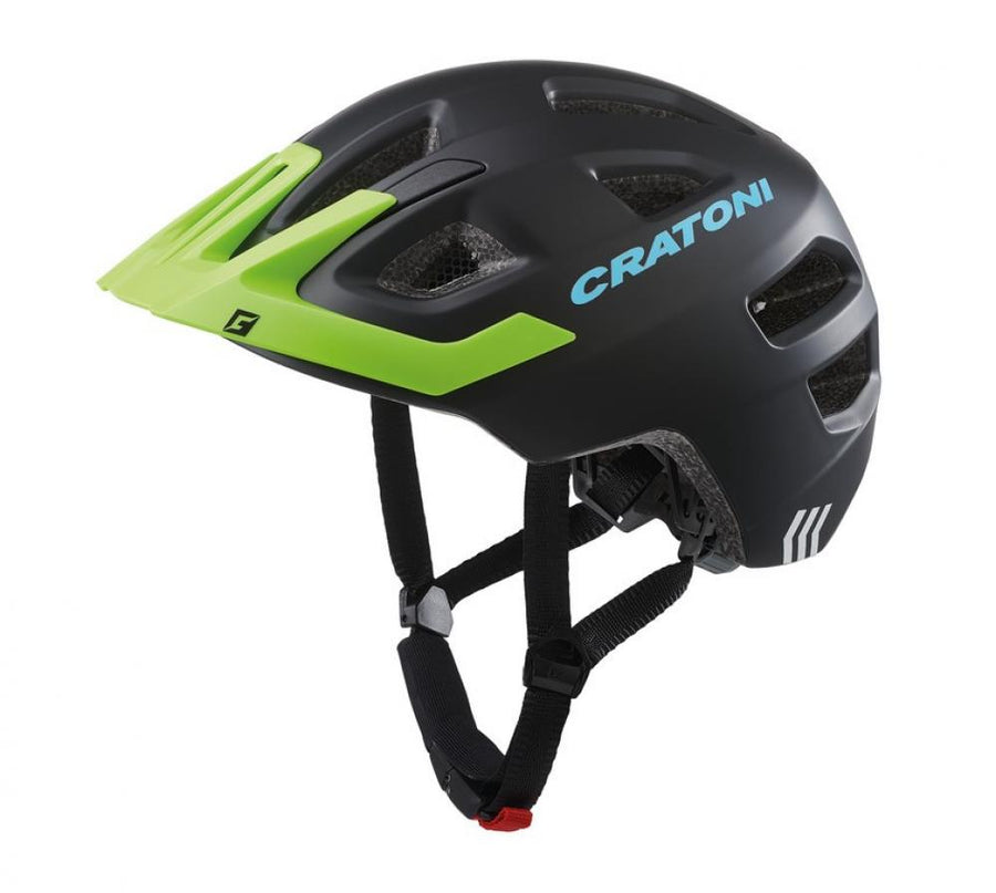 Cratoni Maxster Pro Kinderfahrradhelm schwarz-grün, Größe S/M 51-56cm.