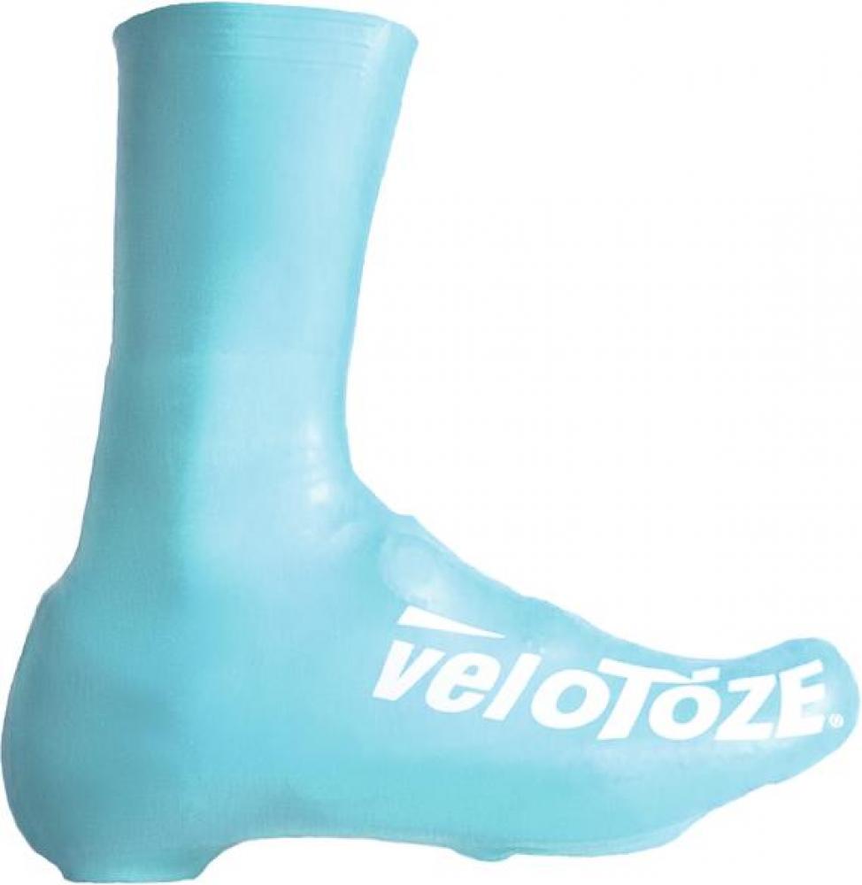 VeloToze Überschuh lang blau S - wasserdichter Aero-Überschuh für kalte Tage