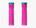Race Face Chester Lock-On Griffe 136/31mm magenta/türkis für sicheren Halt und Kontrolle am Mountainbike.