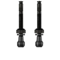 Schwalbe Tubeless Clik Valve SCV 40mm: Zwei schwarze Tubeless-Ventile für komfortables Aufpumpen von Fahrradreifen.