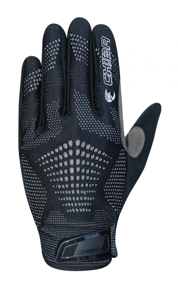 CHIBA Gel Performer - Radhandschuhe kurz, schwarz/schwarz, L