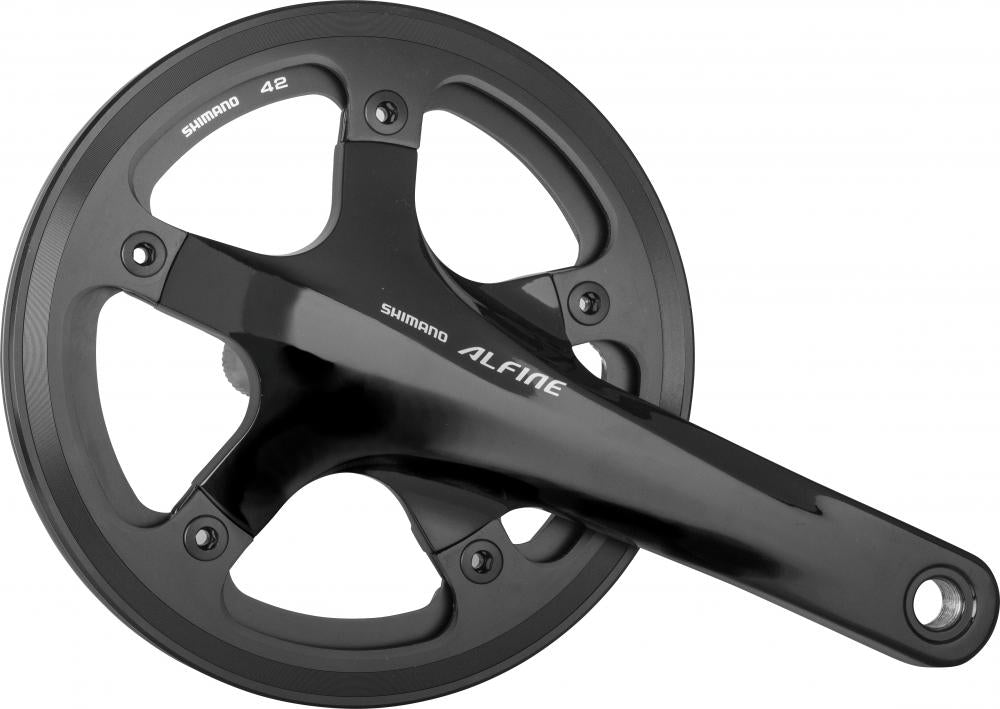SHIMANO Kurbelgarnitur ALFINE FC-S501 - 42 Zähne, schwarz