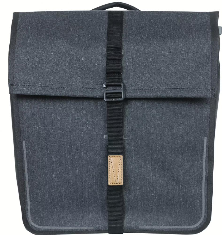 BASIL Doppeltasche Urban Dry MIK 2.0 - 50 Liter, wasserdicht, MIK-Adapterplatte inkl., Reflektoren