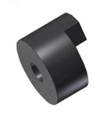 Thule 3D Dropout Adapter 10mm Spacer, schwarz, zylindrisch mit rechteckiger Aussparung.
