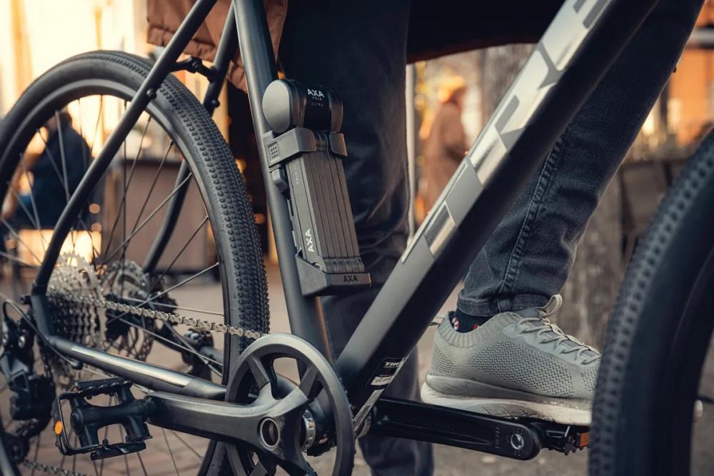 AXA Faltschloss Fold Ultra 900 mm Schwarz - Hochsicheres Fahrradschloss für E-Bikes