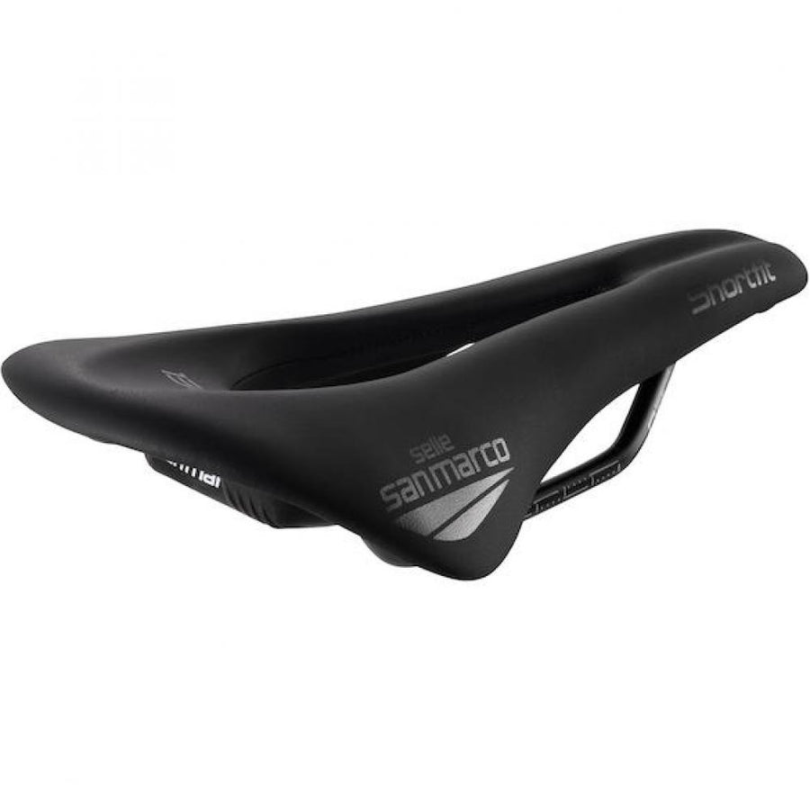 Selle San Marco Sattel Shortfit 130 Racing 130 x 255 mm Schwarz - maximaler Road-Performance-Komfort