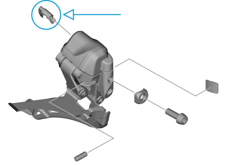 SHIMANO Abdeckung FD-R9250 Stecker Abdeckung - Schutzkappe für Di2-Frontumwerfer