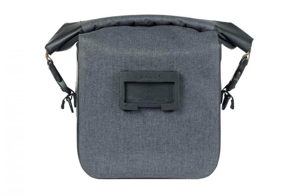 Basil Lenkertasche Navigator Storm KF schwarz 11 Liter - Wasserdichte Fahrradtasche mit KlickFix-System - City-Tasche