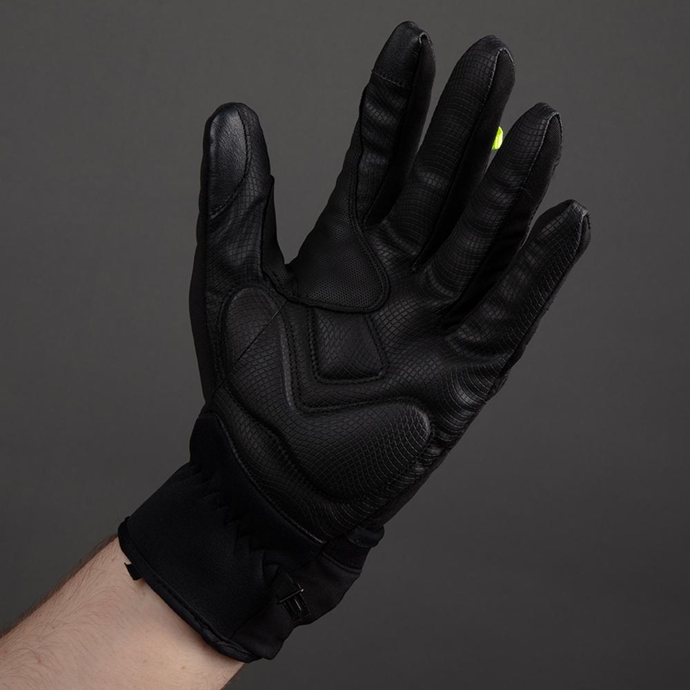 CHIBA Express+ - Radhandschuhe schwarz, Größe M, wind- & wasserdicht mit Regenüberzug