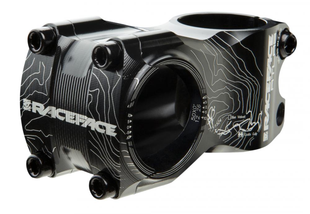 Race Face Atlas Vorbau, 31.8mm, 50mm, 0°, schwarz - präzise Kontrolle am Trail