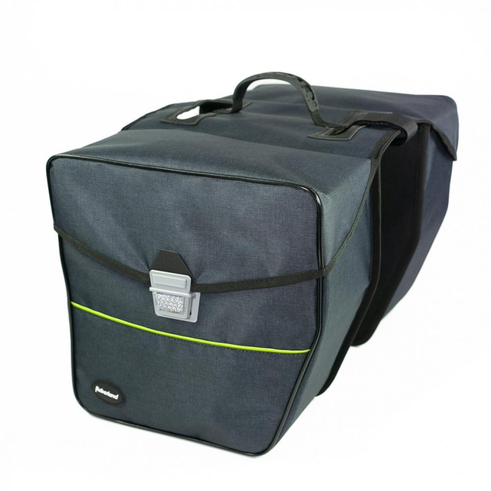 Haberland Doppeltasche eMotion anthrazit 31x31x16cm 31l - geräumige Gepäckträgertasche