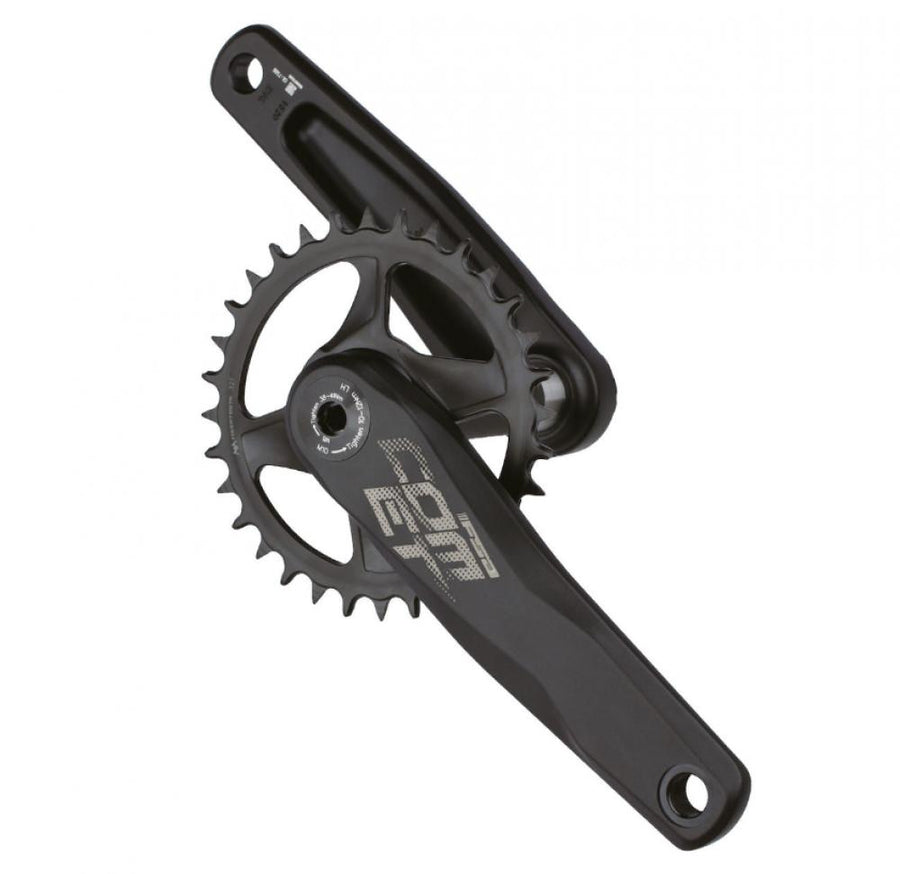 FSA Kurbelgarnitur Comet Modular Megaexo 1x 175 mm Schwarz - steife, leichte Trail-Kurbel