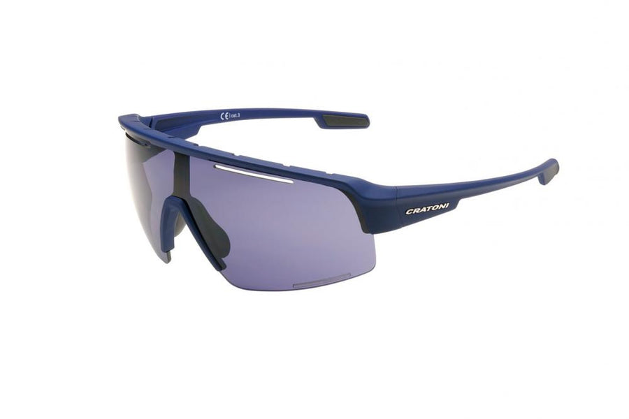 Cratoni Sportbrille C-Matic COLOR+ Lifestyle blue rubber grey-blue w/o mirror Größe UNI