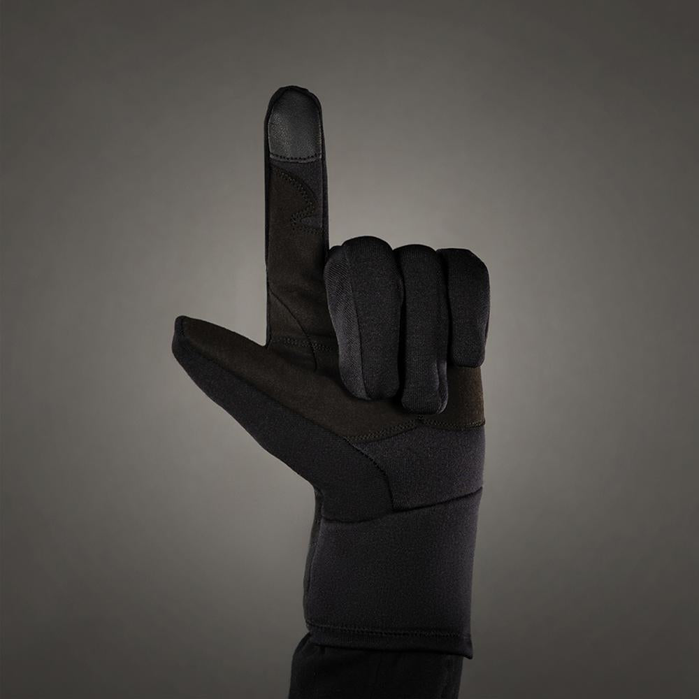 CHIBA Polarfleece Titan - Radhandschuhe schwarz S, winddicht, warm, Touchfunktion