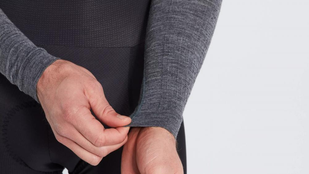 SEAMLESS MERINO BASELAYER LS MEN GRY L/XL - Bekleidung