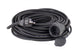 AS Schwabe Gummi-Verlängerungskabel 10 m, H05RR-F 3G1,5, IP44, schwarz, 230 V/16 A, Schutzkontaktstecker mit Schutzkappe