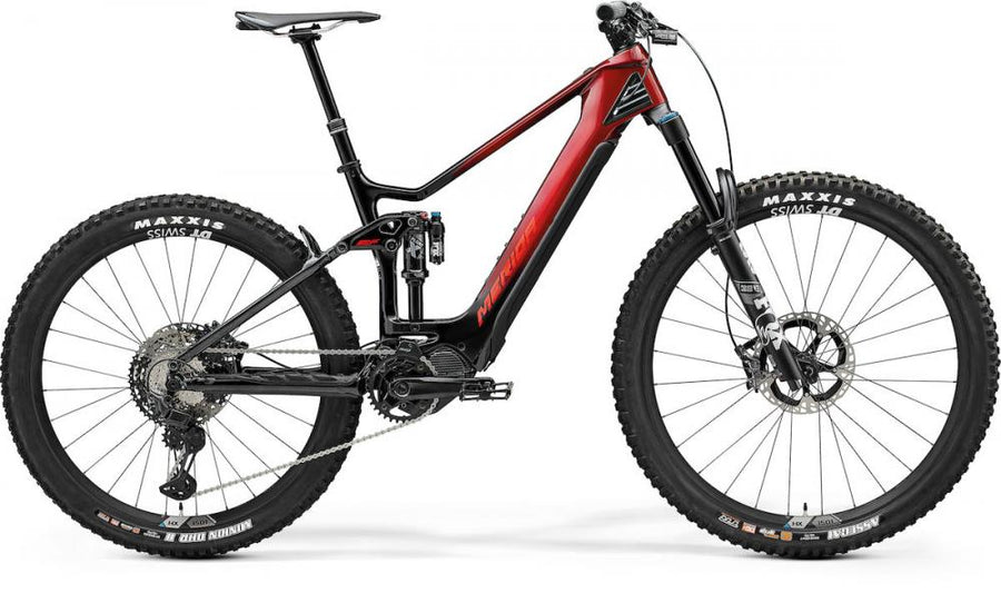 Merida eONE-SIXTY 9000 EP2 schwarz/dunkel-rot XL (50) - High-End E-MTB für anspruchsvolle Trails