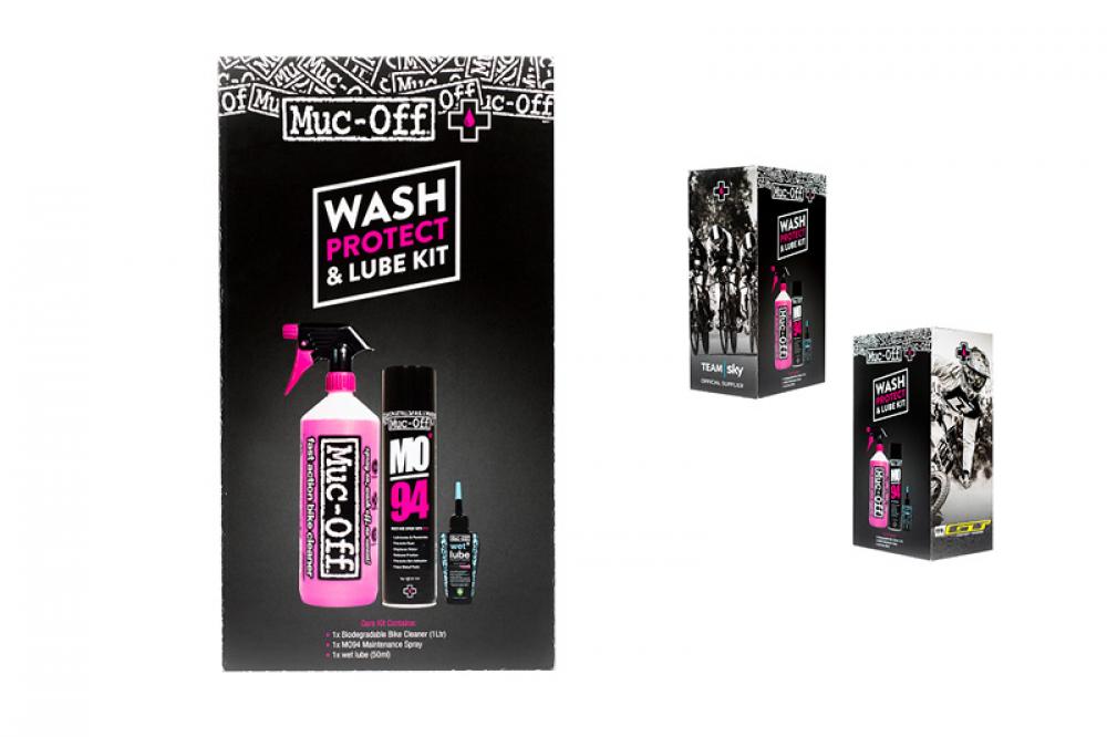 Muc-Off Clean, Protect, Lube Kit Wet Lube - Fahrradpflege-Set für alle Wetterbedingungen