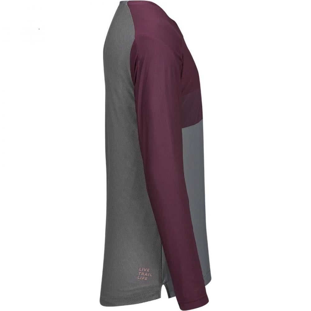 IXS Sports Division iXS Flow XTG Long Sleeve Henley XL Graphite/Raisin - atmungsaktives Bike-Langarmshirt