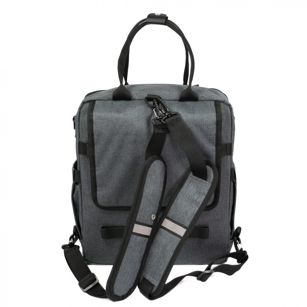 Haberland Frontträger-Rucksack More Than Work anthrazit - flexible Transportlösung für Frontgepäckträger