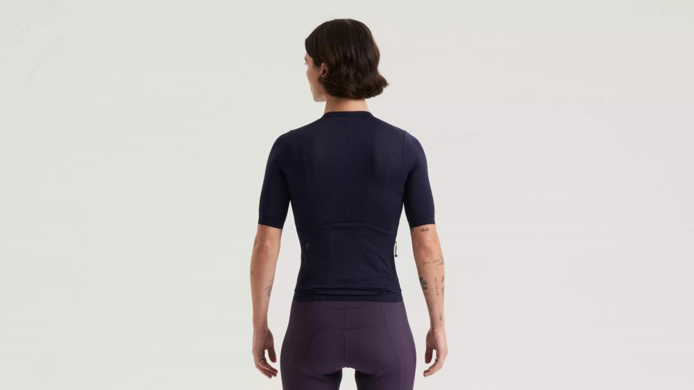 PRIME Damen Jersey Kurzarm Shirt Dunkelblau Größe M - Sportliches Funktionsshirt - T-Shirt