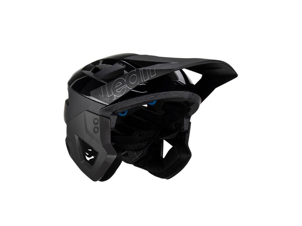 Leatt Helmet MTB Enduro 3.0 Fahrradhelm Größe M Stealth - 3-in-1 Halbschale, Jethelm & Fullface