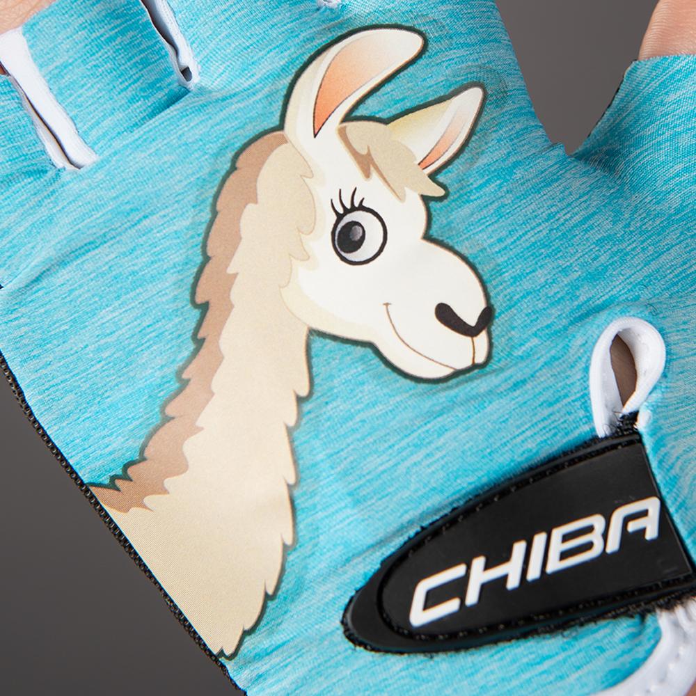 CHIBA Cool Kids - Kinder Radhandschuhe M türkis, Griptec-Innenhand, elastische Oberhand